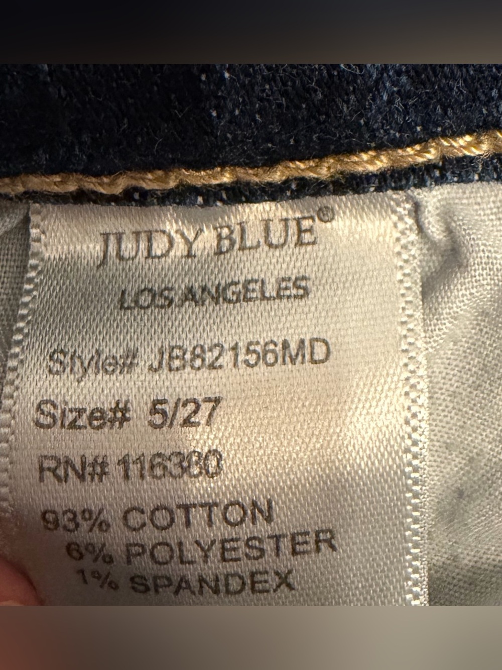 Judy Blue 💙 High Rise Distressed Boyfriend Jeans Size 5/27 - Weekend Jeans - Picture 5 of 7